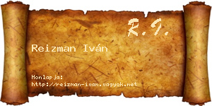 Reizman Iván névjegykártya
